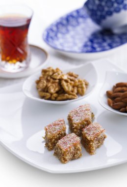 Beyaz izole Azerbaycan-Türk Pakhlava