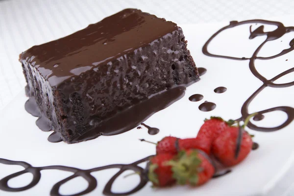 Dark chocolate Cake — Stock Photo, Image