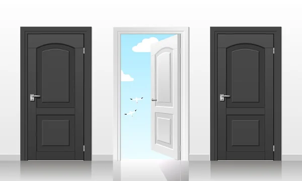 Puerta en el interior — Vector de stock