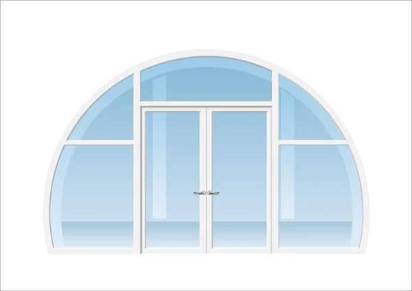 Ventana y puerta arqueadas — Vector de stock