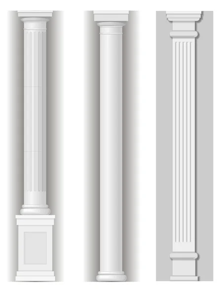 Klassieke antieke witte kolommen — Stockvector