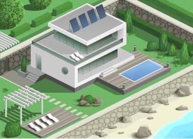 Modern villa deniz kenarı