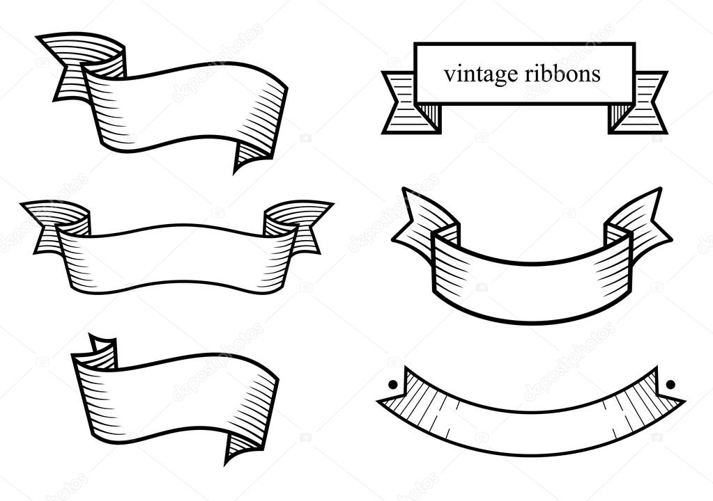 Vintage Vector Ribbons Stock Vector Image By C Denisik11 112478846