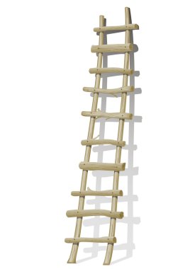 Dalları ve twigs merdivenden