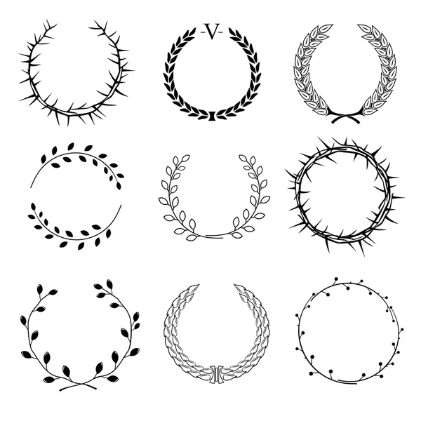 Ensemble de différentes couronnes — Image vectorielle