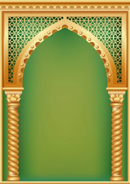 3d Illustration Gate Entrance Islamic Arabic Stock Illustration