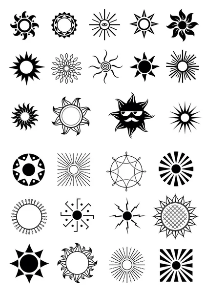Ensemble de logos solaires — Image vectorielle