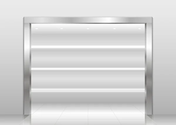 Výstavní vitríny shop interiér — Stockový vektor