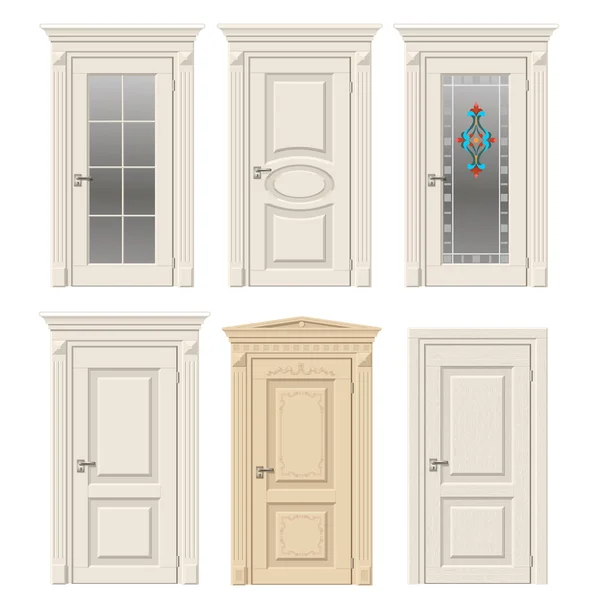 Set of classic doors — Stock Vector