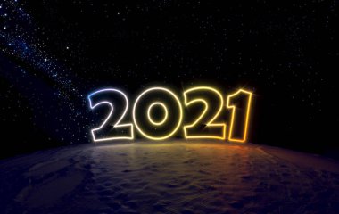 Küçük bir gezegende uzayda 2021 numaralı kavram.
