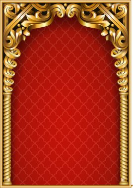 Rococo Barok 'un klasik altın çerçevesi