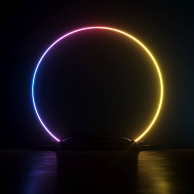 Parlak plazmadan soyut koyu arkaplan halkası