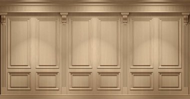 Klasik kayın ağacı ahşap paneller.