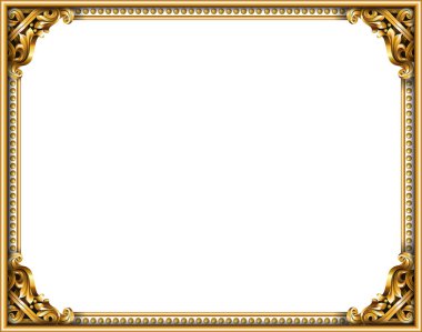Rococo Barok 'un klasik altın çerçevesi