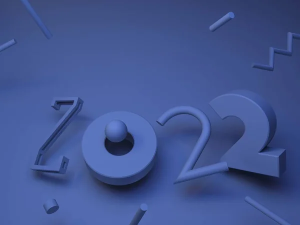 Número de forma abstracta de fondo 2022 —  Fotos de Stock