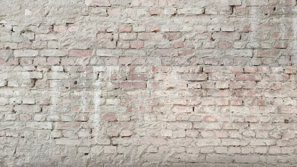 Witte oude achtergrond baksteen muur — Stockfoto