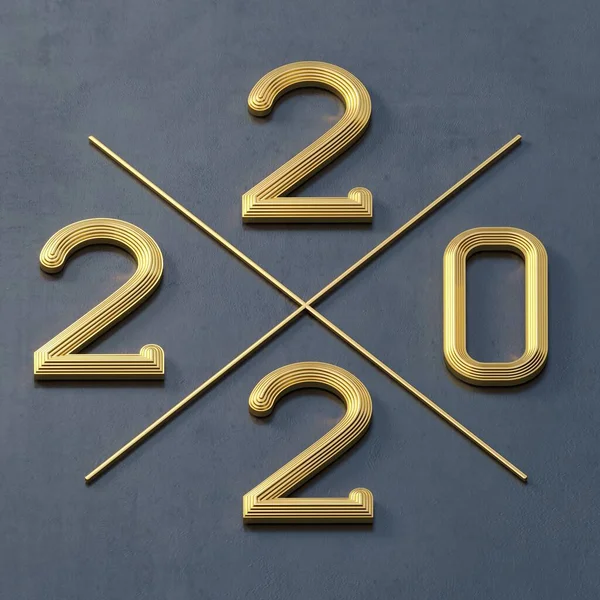 Golden denim number 2022 mock up postcard or calendar — Stock Photo, Image