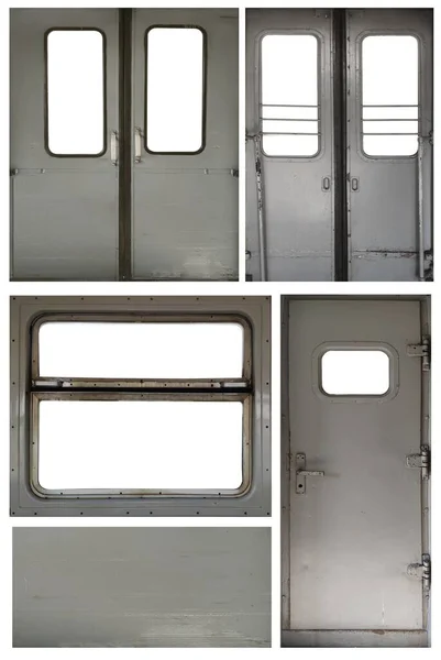 旧列车门窗纹理设置 — 图库照片