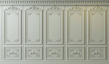 Üç boyutlu illüstrasyon. Ekstra büyük arkaplan kabin duvarı