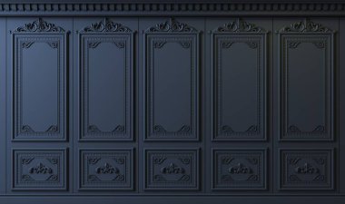 Üç boyutlu illüstrasyon. Ekstra büyük arka plan ahşap dolap duvarı