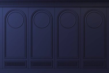 Üç boyutlu illüstrasyon. Ekstra büyük arka plan ahşap kemer kabin duvarı