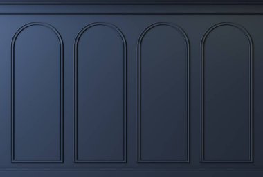 Üç boyutlu illüstrasyon. Ekstra büyük arka plan ahşap kemer kabin duvarı