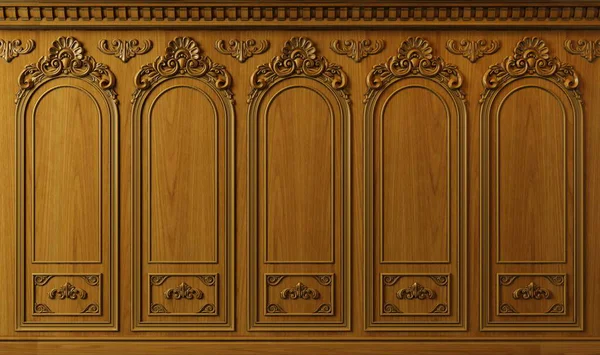 Üç boyutlu illüstrasyon. Ekstra büyük arka plan ahşap kemer kabin duvarı