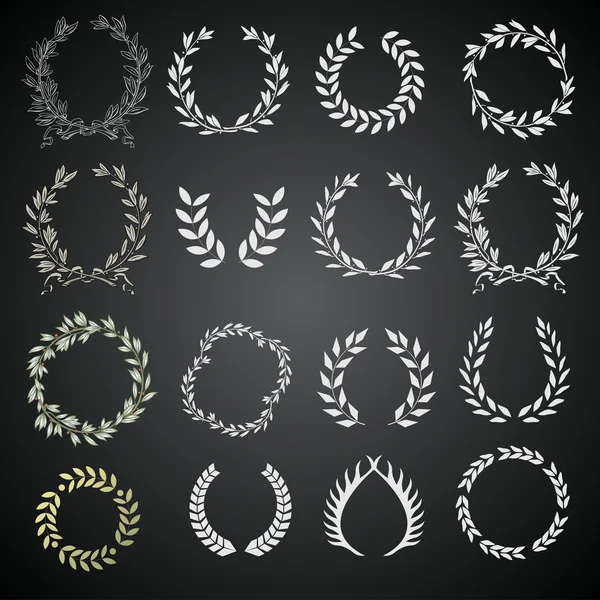 Set of laurel wreaths 2 — Stock Vector