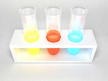 Üç laboratuvar tüpleri standı