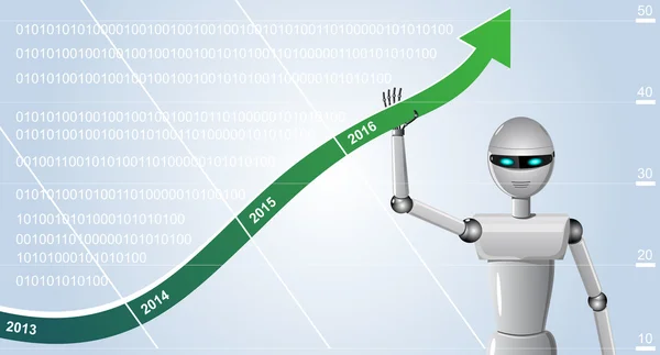 Robot kaldırma programı. — Stok Vektör