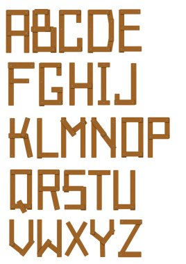 Ahşap unsurlar, yazı tipi.