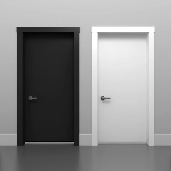 Puerta en blanco y negro — Foto de Stock