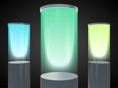 Işımanın ile laboratuvar şişeler