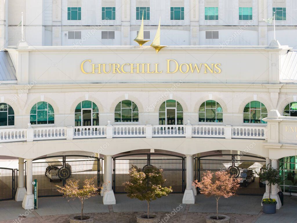 Louisville, KY, USA - October 21, 2025: Churchill Downs Racetrack is home to the Kentucky Derby and other horse racing events throughout the year.