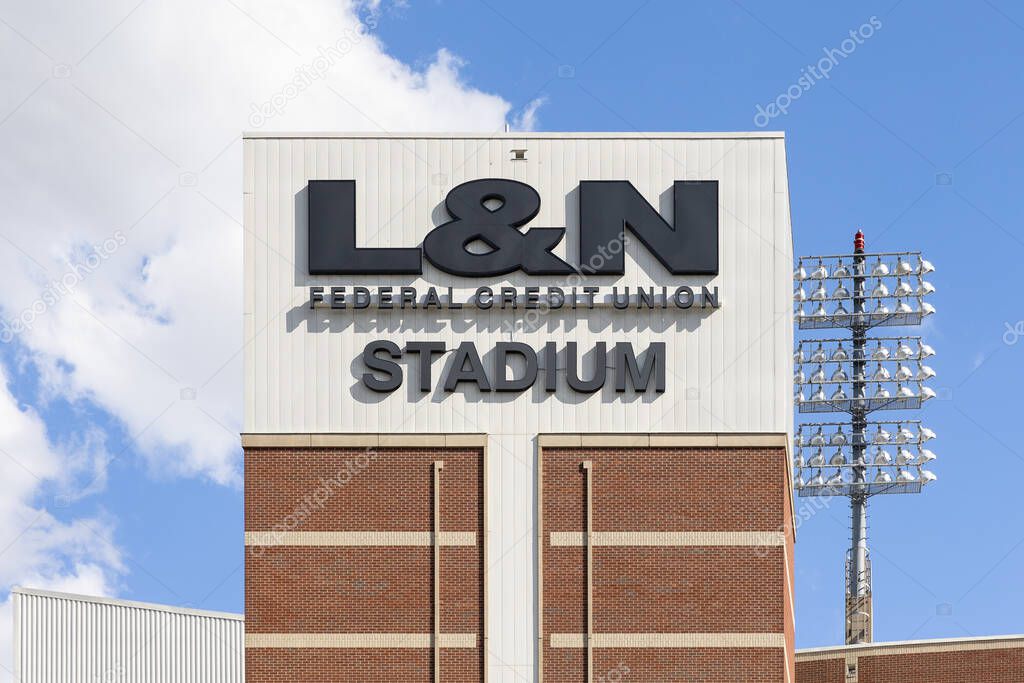 Louisville, KY, USA - October 21, 2025: L&N Federal Credit Union Stadium, previously Papa Johns Cardinal Stadium, is home to the University of Louisville Cardinals football team.