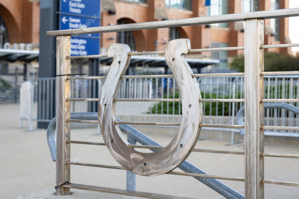 Indianapolis, IN, USA - October 20, 2025: Lucas Oil Stadium is home to the NFL's Indianapolis Colts football team, as well as hosting other events.