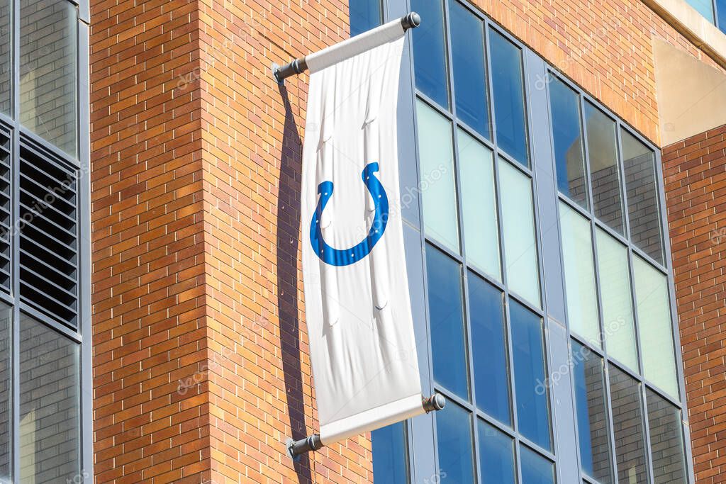 Indianapolis, IN, USA - October 20, 2025: Lucas Oil Stadium is home to the NFL's Indianapolis Colts football team, as well as hosting other events.