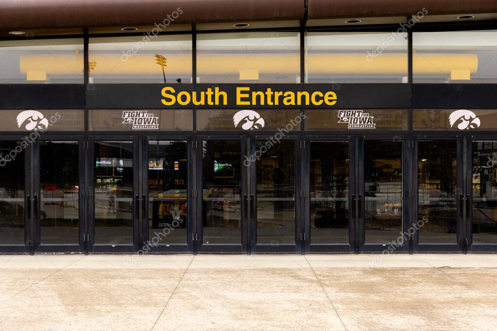 Iowa City, IA, USA - October 28, 2025: Carver-Hawkeye Arena is home to the University of Iowa Hawkeyes basketball team, as well as wrestling and gymnastics teams.