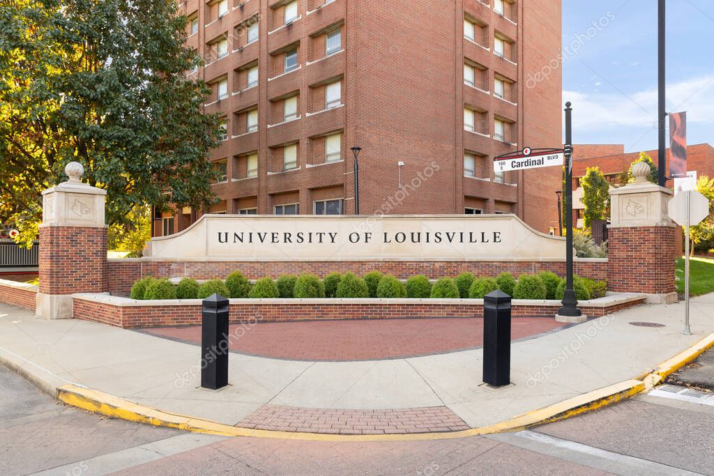 Louisville, KY, USA - October 21, 2025: The University of Louisville is a public research university, located just outside of downtown Louisville, that was established in 1798.
