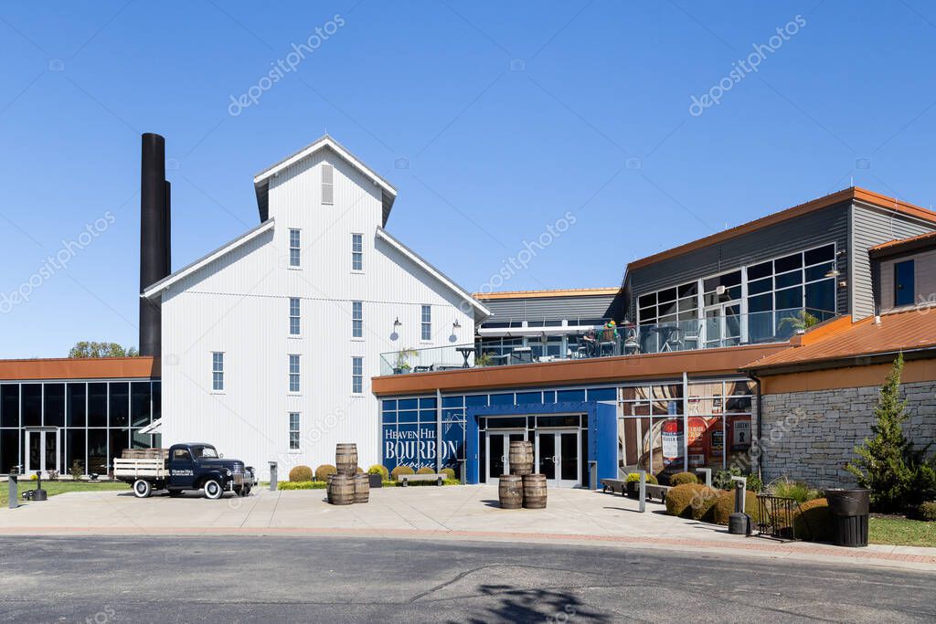 Bardstown, KY, USA - October 21, 2025: The Heaven Hill Distillery is located in Bardstown with a bourbon experience, history and museum, and restaurant for guests to enjoy.
