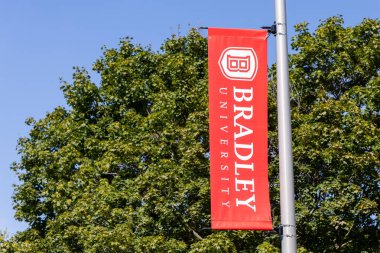 Peoria, IL, USA - September 11, 2025: Bradley University is a private university in Peoria, IL that was founded in 1897. 