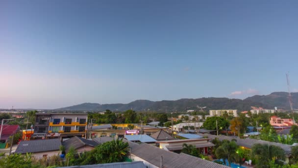 Sunset over phuket town — Stock Video