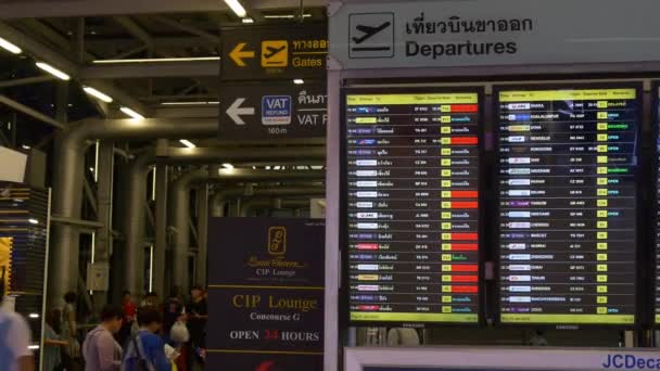 Nationaler Flughafen Bangkok — Stockvideo