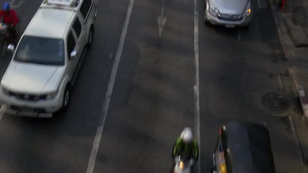 Utsikt över Bangkok city trafik — Stockvideo