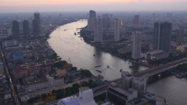 Bangkok manzarası gün batımı görünümü