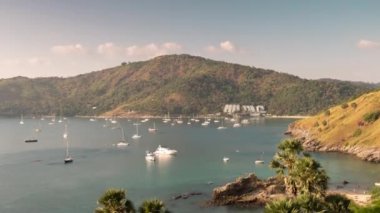 gün phuket Island view noktası yat dock defne panorama 4 k zaman sukut Tayland