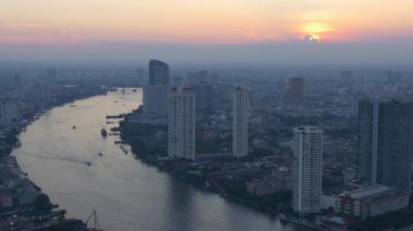 Bangkok manzarası gün batımı görünümü