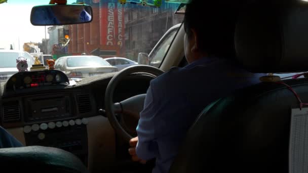 Ciudad de Bangkok desde la ventana del conductor — Vídeos de Stock