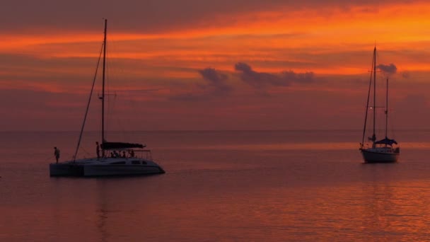 Sunset panorama på Phuket — Stockvideo