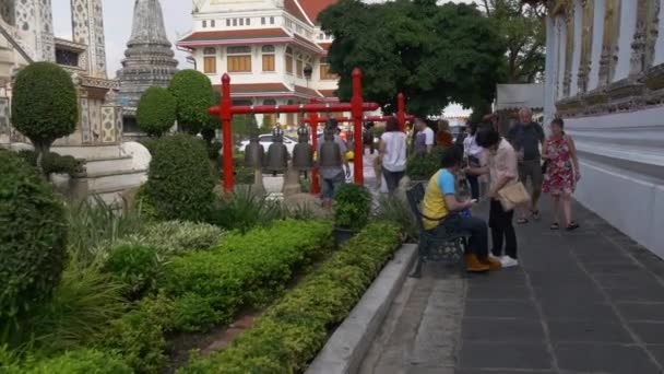 Wat arun tempel 4k panorama bangkok thailand — Stockvideo